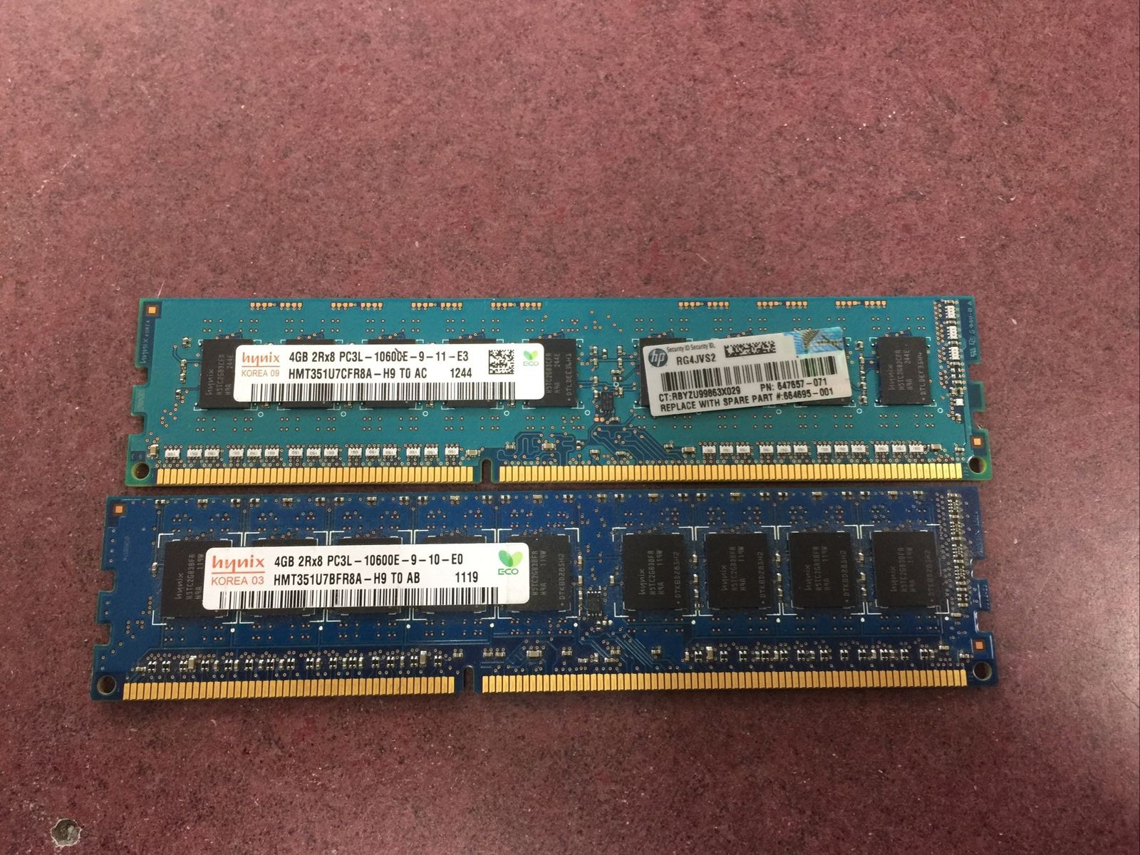 SK HYNIX 8GB (2x4GB) 2Rx8 PC3L-10600E DDR3 SERVER Memory RAM