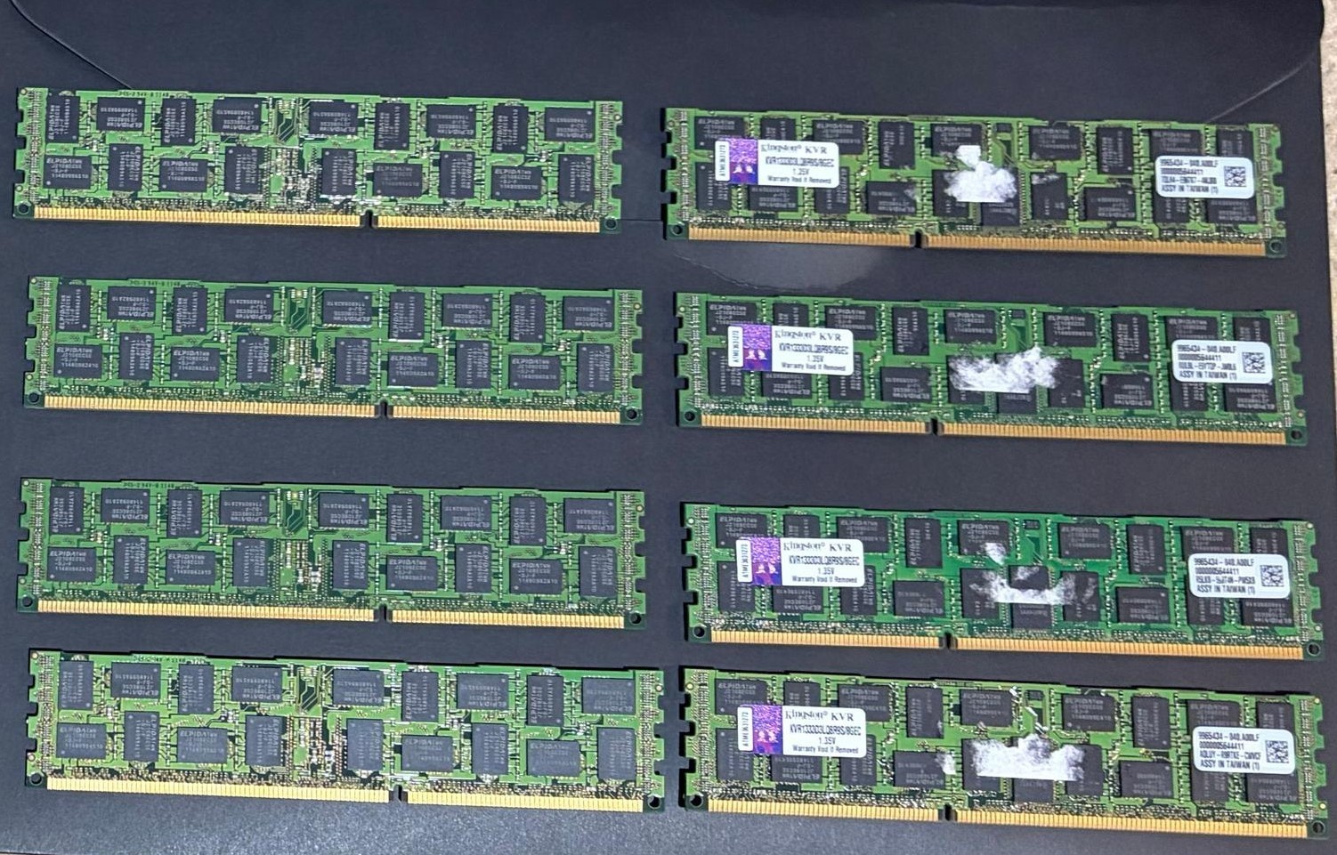 64GB (8x8GB) Kingston KVR1333D3LQ8R9S/8GEC DDR3 1333MHz ECC RDIMM 1.35V SDRAM