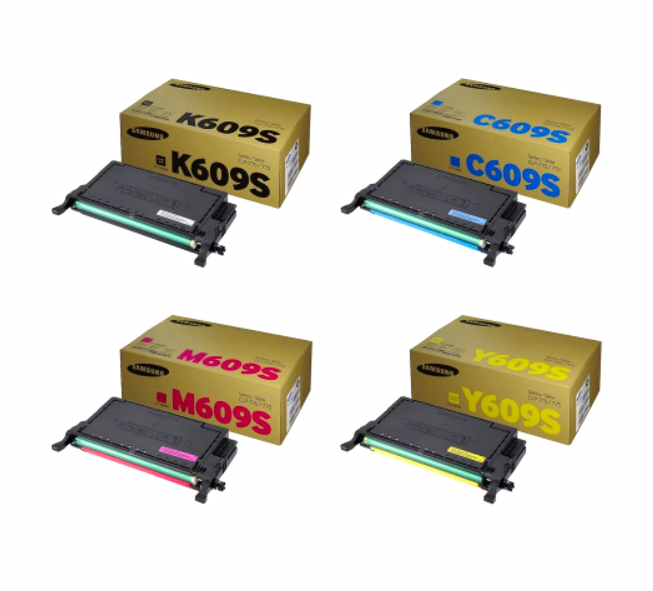Samsung Genuine CLT-K609S/C609S/M609S/Y609S CMYK Toner Set CLP-770/775