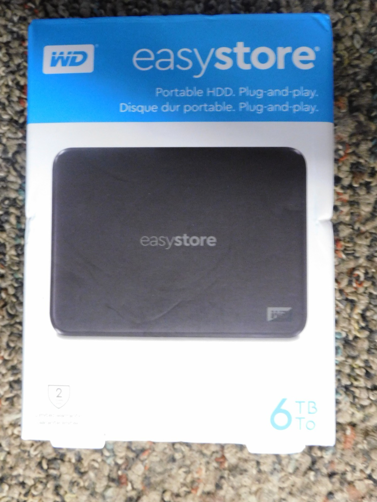 New WD Easystore 6TB HDD External USB 3.0 Portable Hard Drive