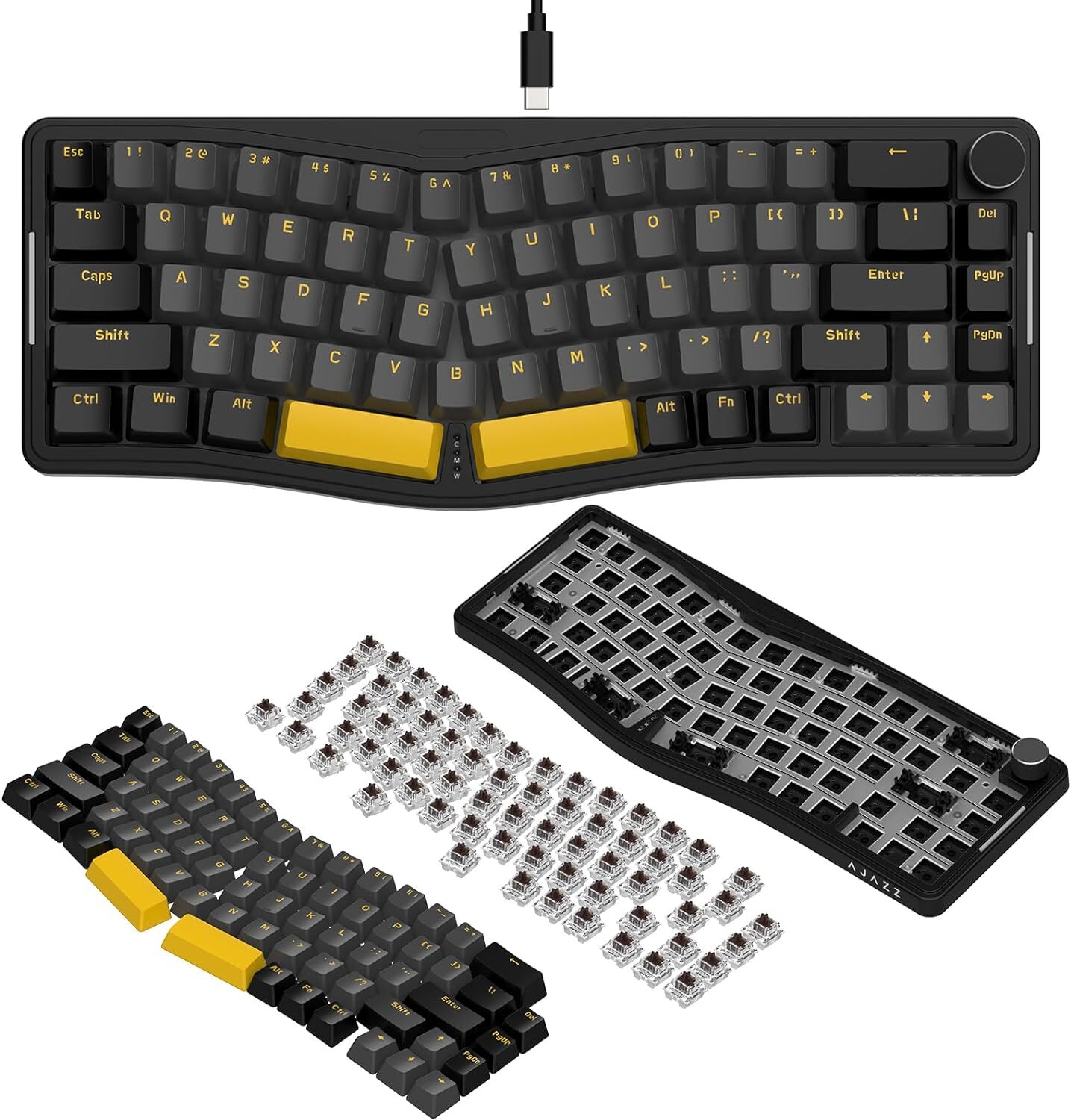 ATTACK SHARK AKS068 Wired Mechanical Gaming Keyboard, Hot-swapped Gasket Mount