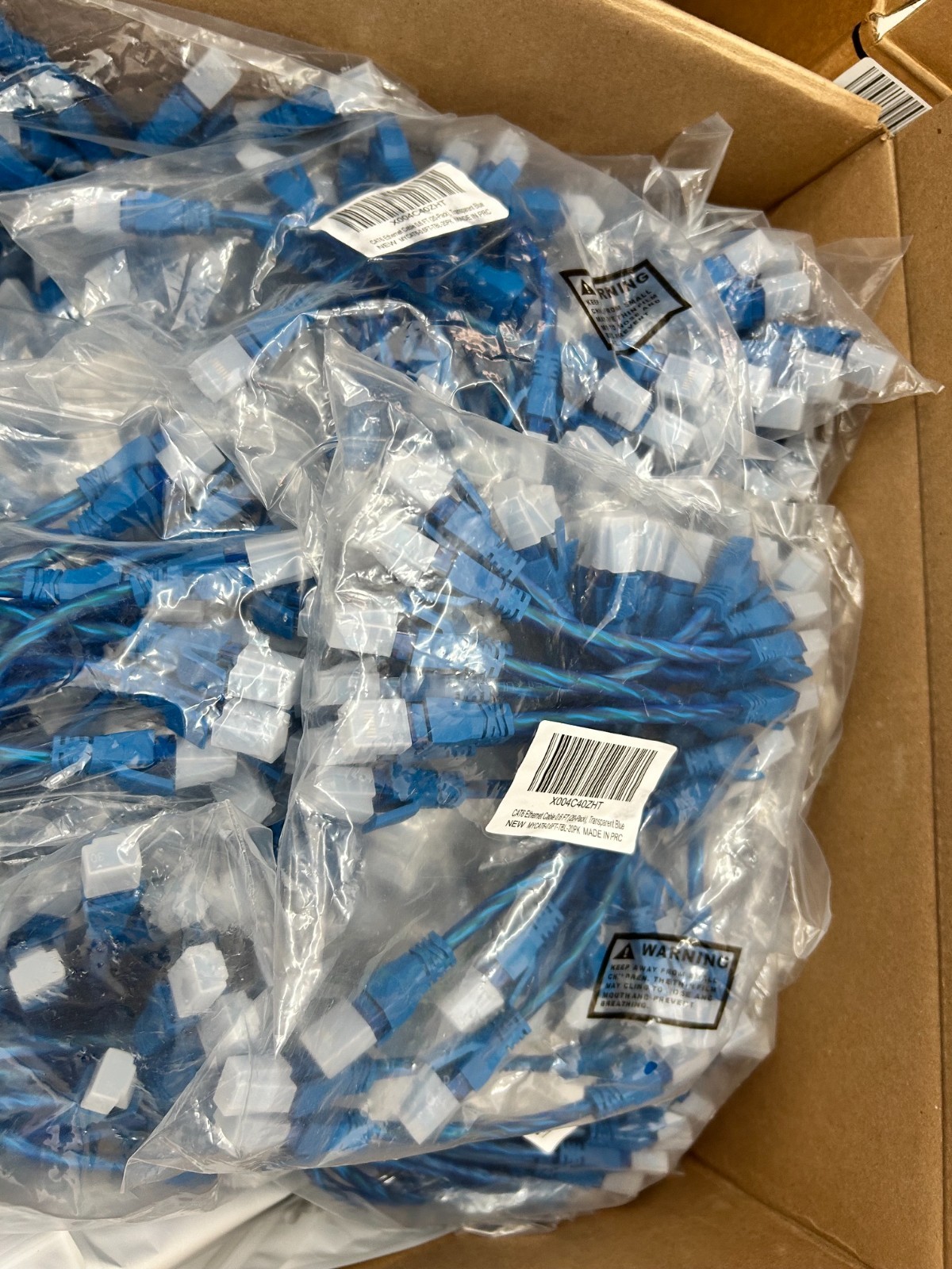 LEKVKM Cat6 Ethernet Cable 0.6 FT (20-Pack) Bundle of 21 - Blue 420pcs