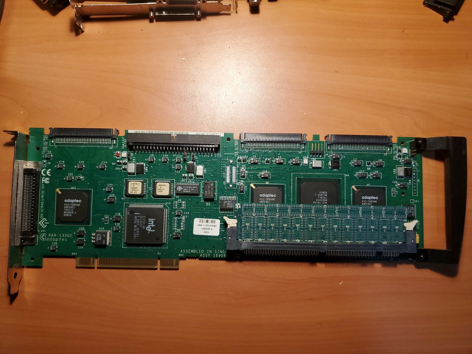 Vintage Adaptec Ultra2 SCSI 3-Channel PC Computer Raid Controller Card AAA-133U2
