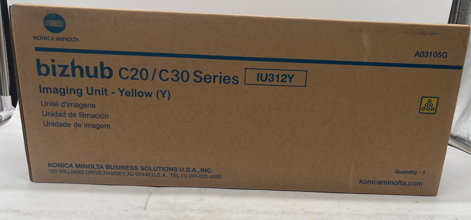 Genuine Konica Minolta A03105G Yellow Imaging Unit (IU-312Y), OEM