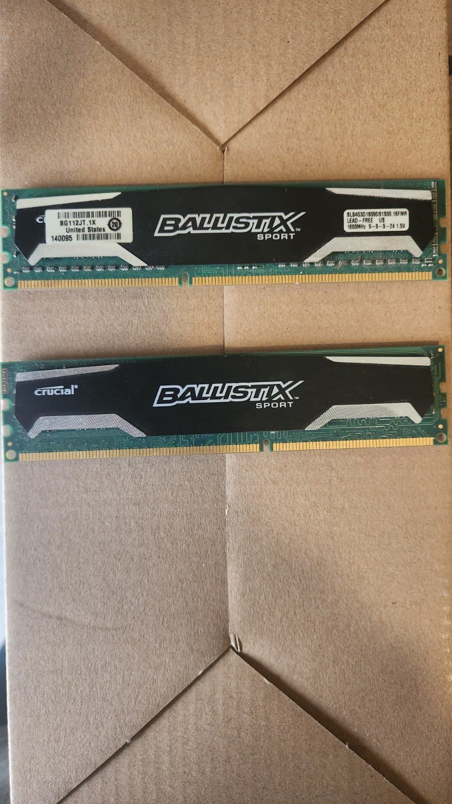 2 Ballistix Sport LT 4GB DDR3 Ram