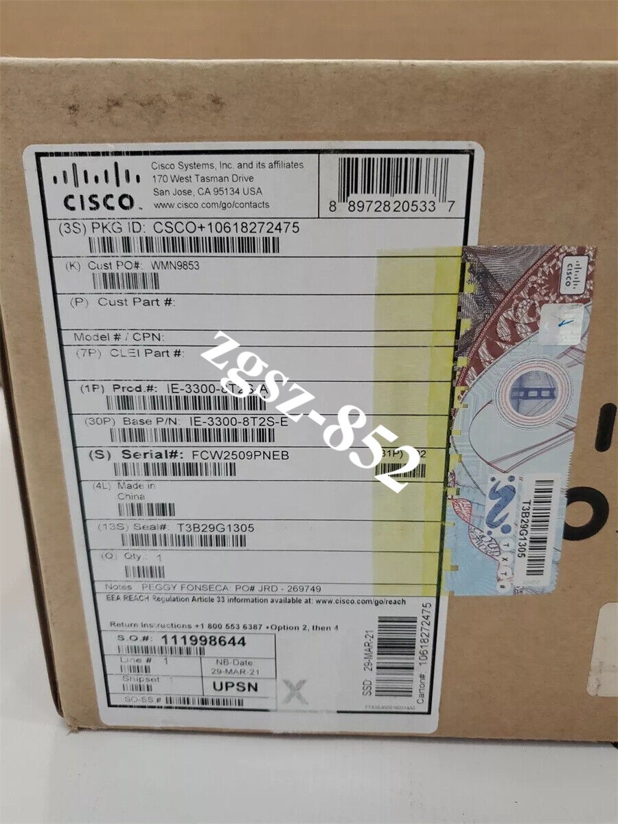 Cisco IE-3300-8T2S-A Industrial Ethernet Switch New Fast Shipping FedEx or DHL