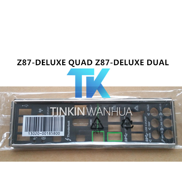 I/O SHIELD back plate BLENDE BRACKET for ASUS Z87-DELUXE QUAD Z87-DELUXE DUAL