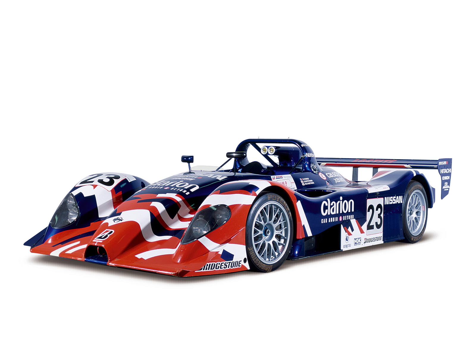 Cars 1999 nissan r391 le mans race Desk Mat Stitched