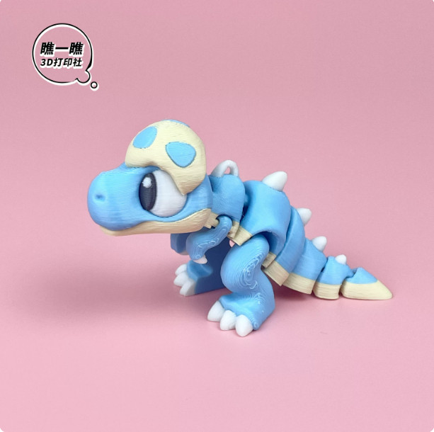 3D printed toy cute and lively little dragon children's festival keychain