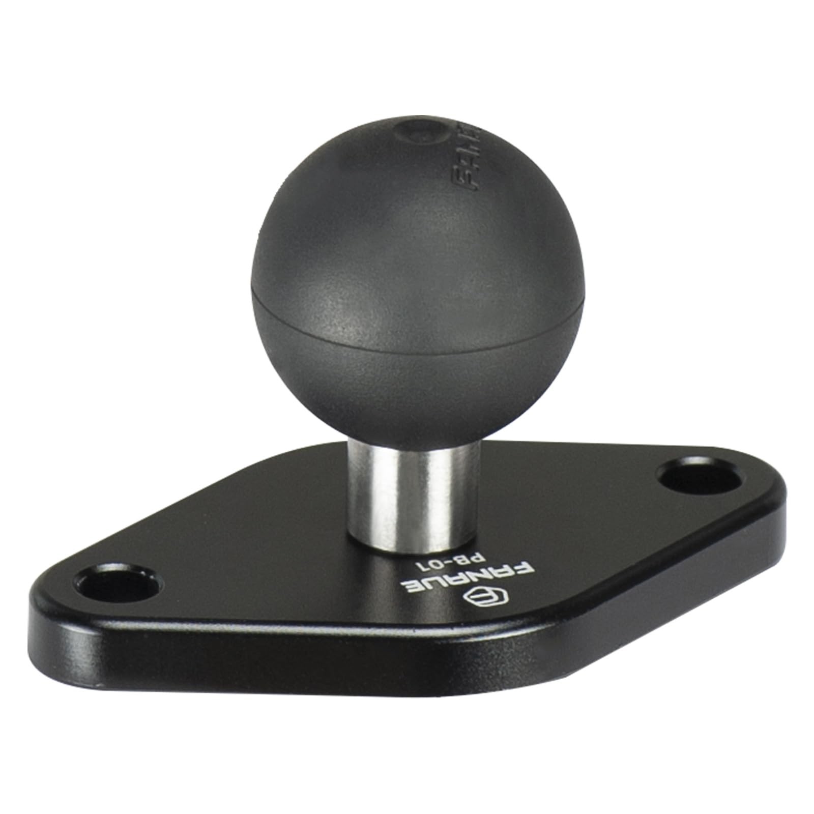 FANAUE Aluminum Alloy 1 inch Ball with Diamond Mount PB-01(1 Pack), Black 