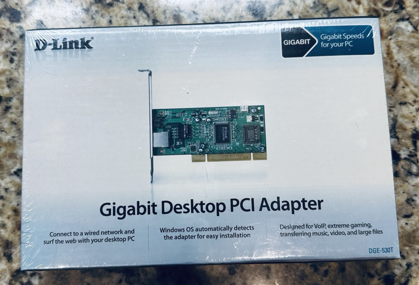 D-Link DGE-530T Desktop PCI Adapter Gigabit Ethernet Gaming Large Files Music