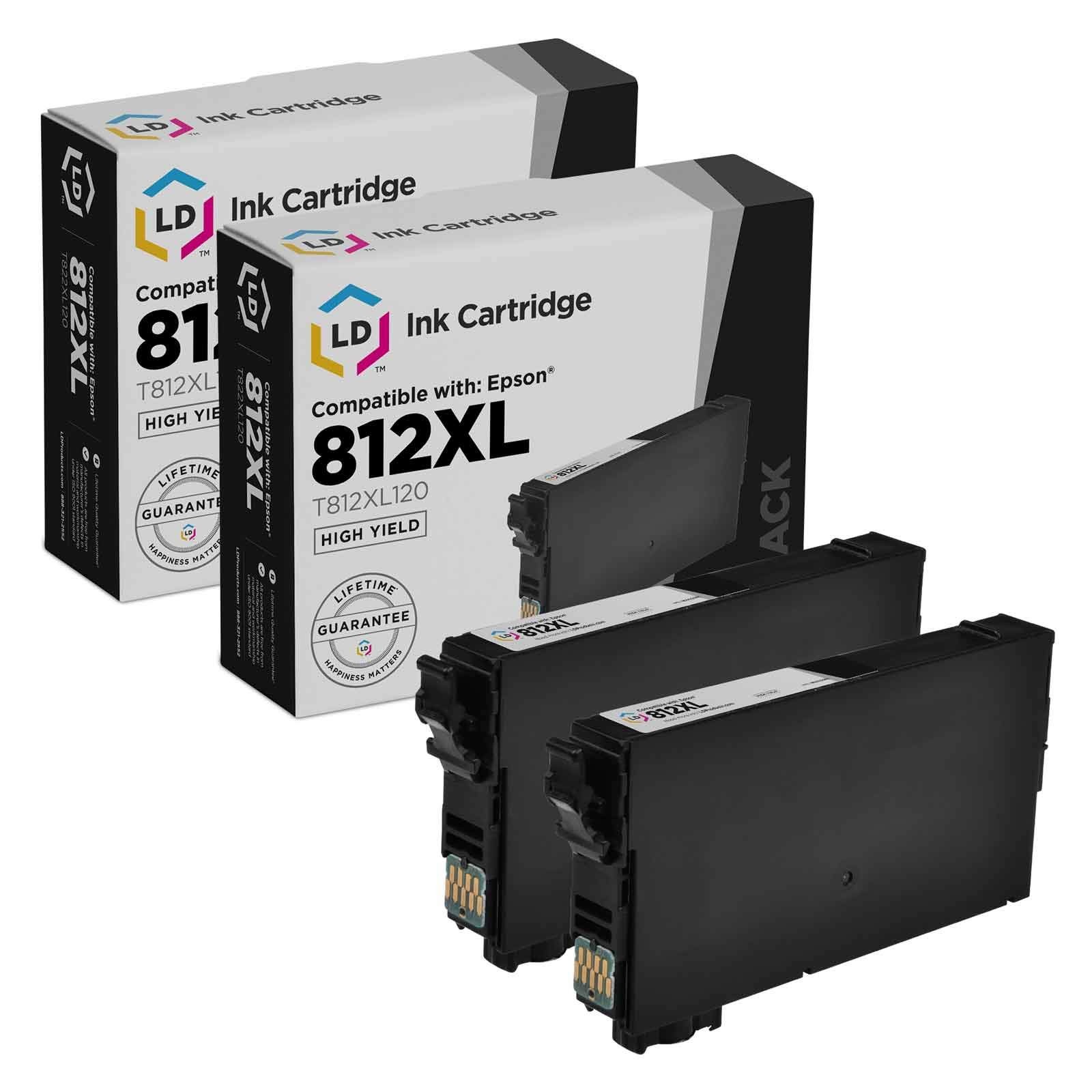 LD Ink Cartridge Replacements for Epson 812XL T812XL T812XL120 High Yield
