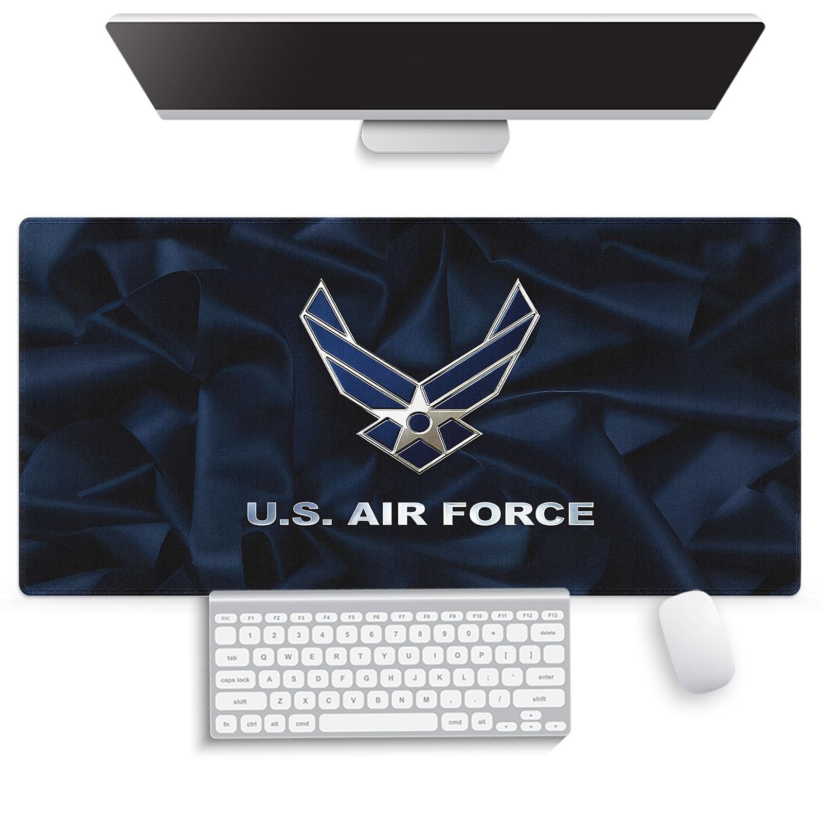knseva Large Gaming Mouse Pad (31.5" x 31.5L x 15.8W inches, U.S. Air Force 