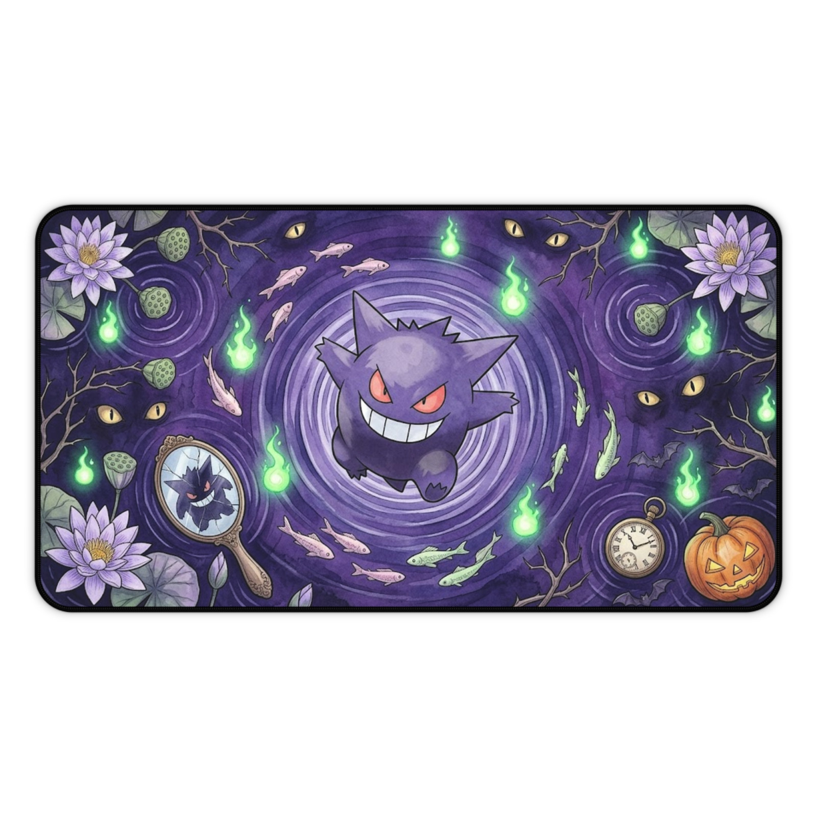 Gengar Watercolor Haunt  Mouse Pad Pokémon Gaming Desk Mat Gift Halloween PH468S