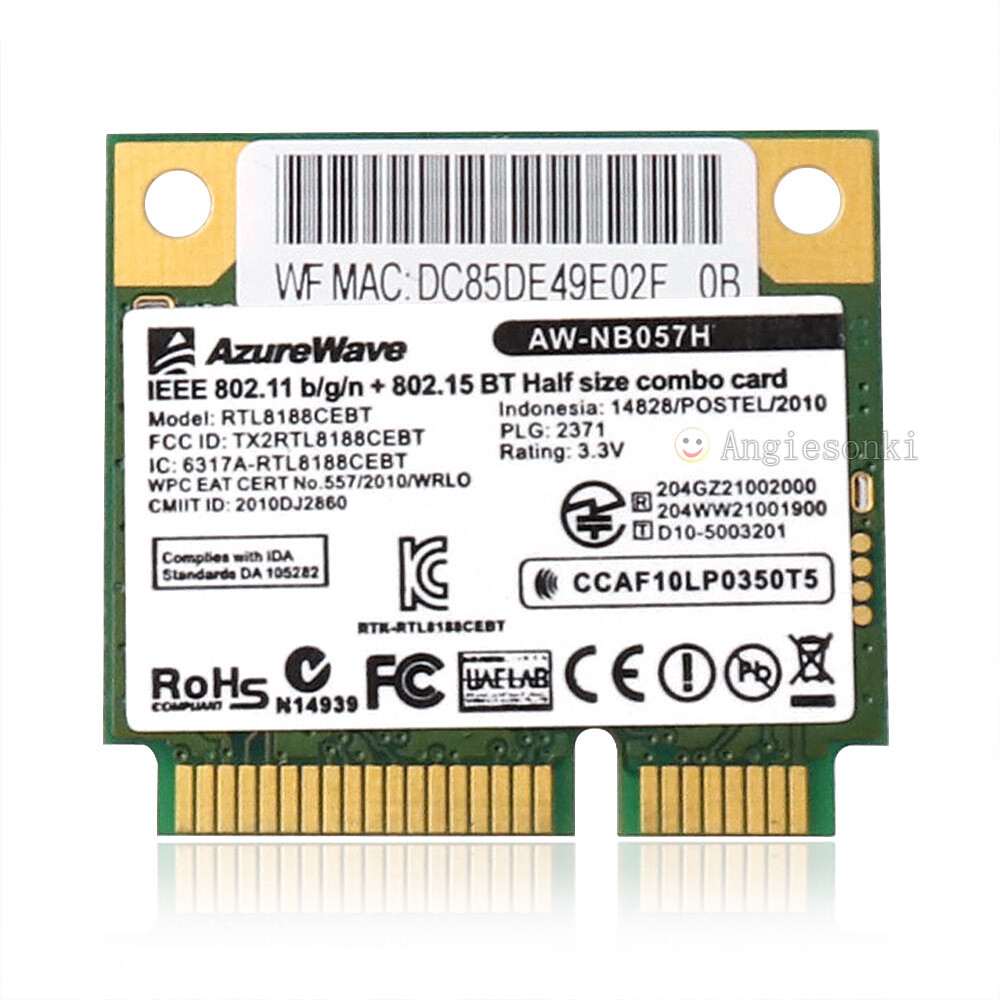 Realtek RTL8188CEBT Wi-Fi 802.11 b/g/n + BT 3.0 150Mbps PCI-E WLAN Combo Card