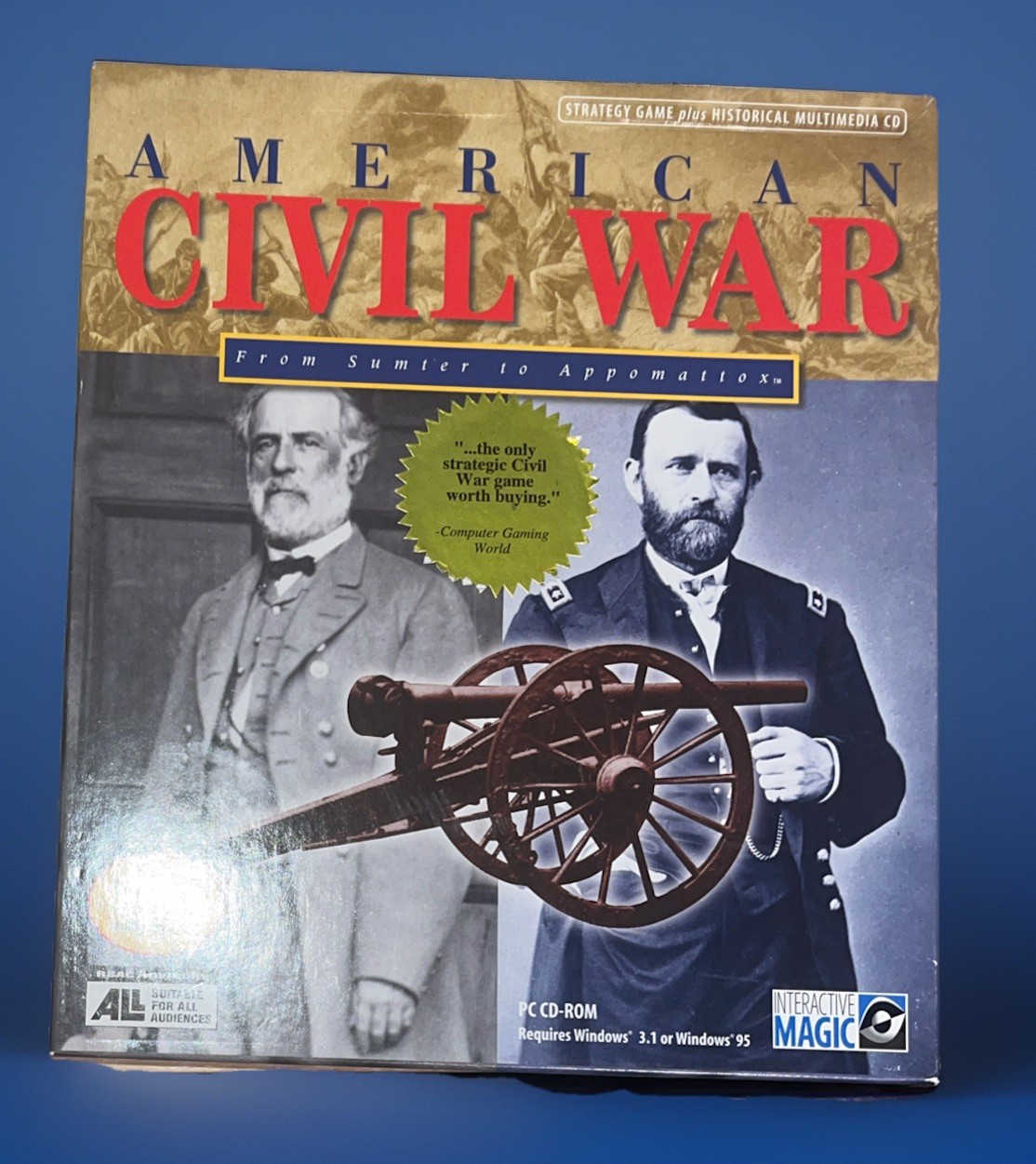 American Civil War PC-CD-ROM Sumter to Appomattox New READ Windows 3.1 or 95 VGC