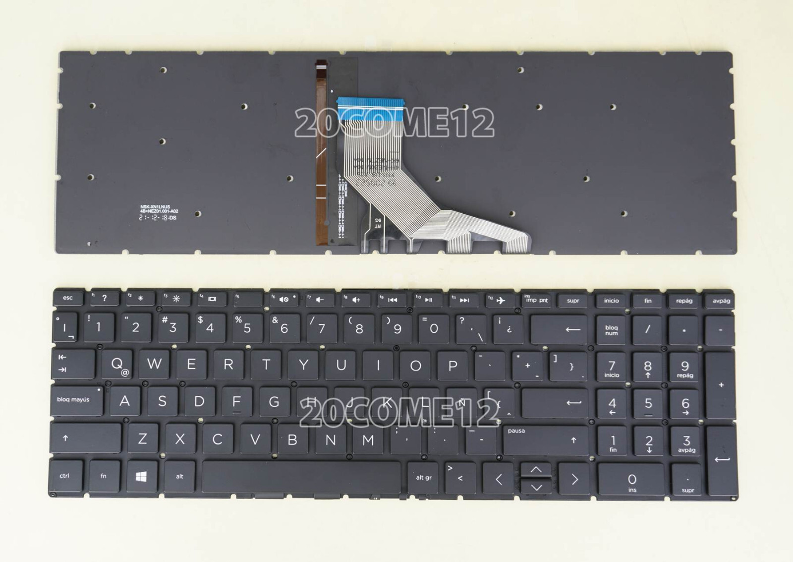 New For HP home 15-db 15-db0000 Series keyboard backlit LA Latin Spanish Teclado