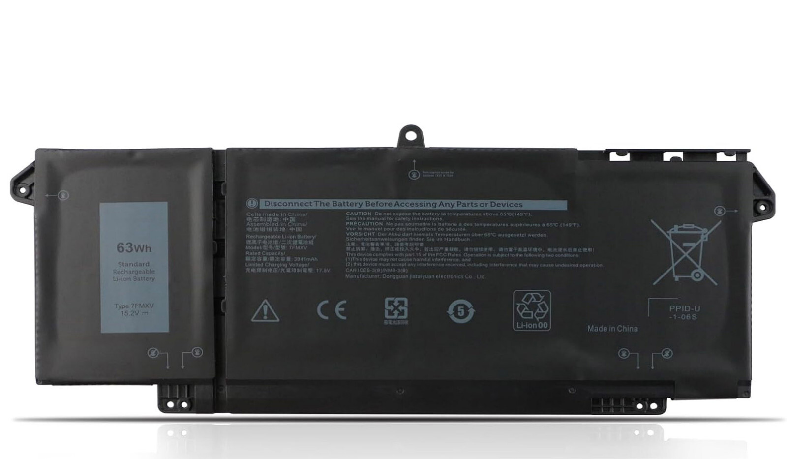 Battery for Dell Latitude 5320 7320 7420 7520 1PP63 HDGJ8 MHR4G 727CG CN-0TN2GY