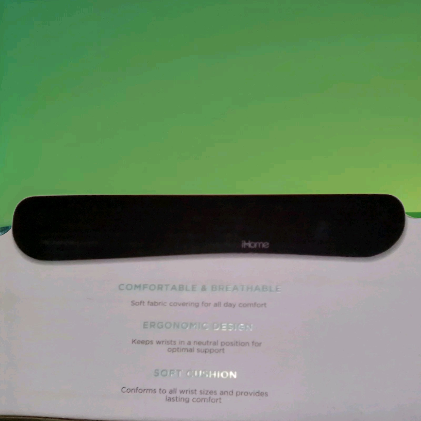 (New) iHome Ergonomic Wrist Rest for Keyboard, Cmfrt, Soft, Breathable, Optmsprt