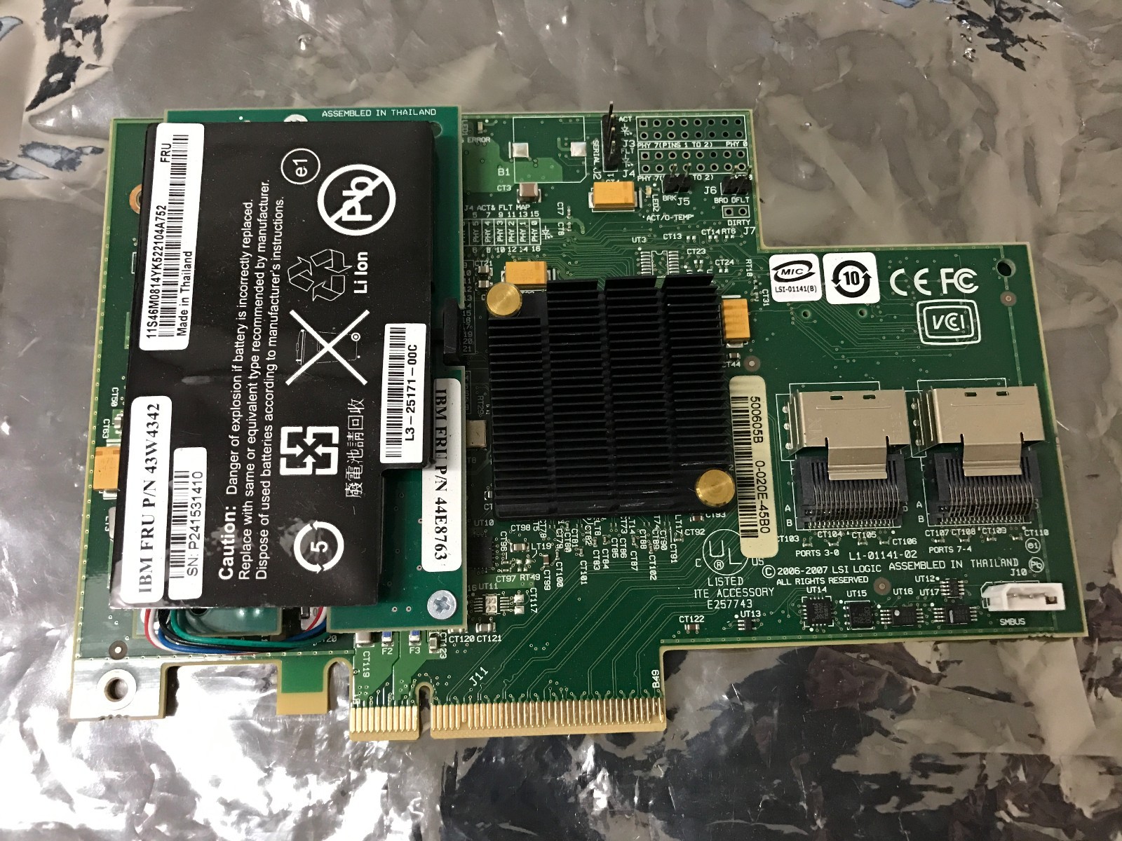  IBM 43W4342 ServeRAID MR10i SAS 8708E SAS SATA