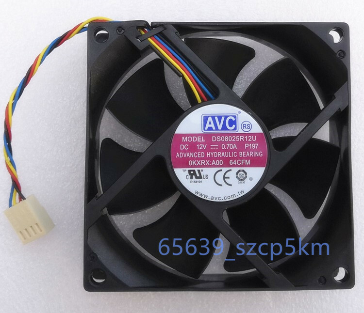 AVC DS08025R12U 80x80x25mm 12V 0.7A 4Wire 4Pin PWM Chassis Cooling Fan