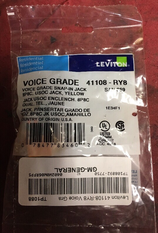 Leviton Voice Grade 41108-RY8 SAN 369