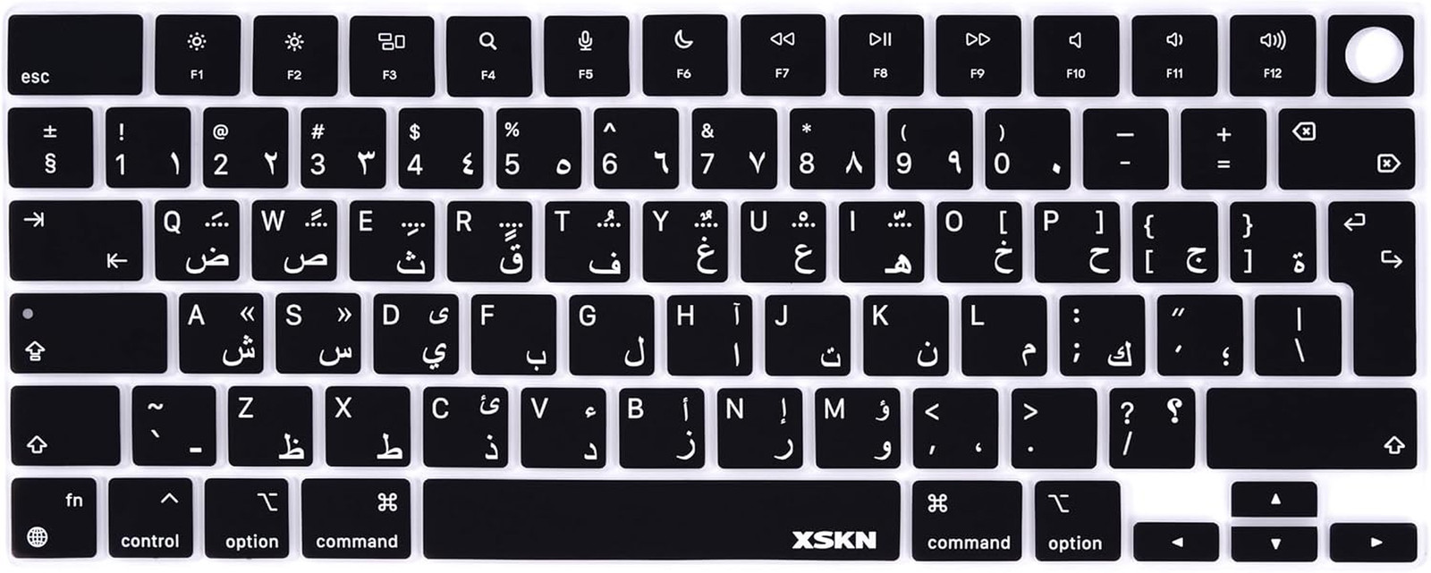 Arabic Black EU Version Silicone Keyboard Cover Skin for 2022 2023 2024 M2