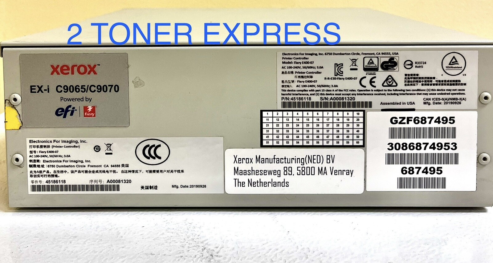 🇺🇸 ❇️ XEROX PRIMELINK C9065/C9070 FIERY EX-i CONTROLLER