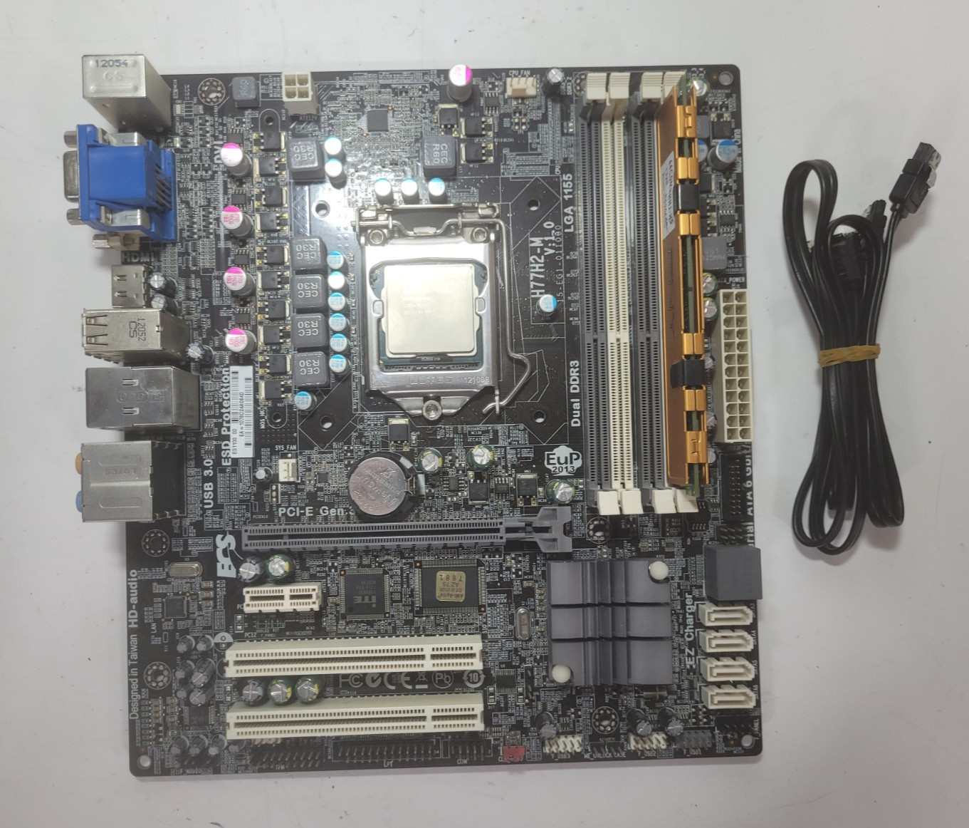 ECS EliteGroup H77H2-M Motherboard Core I5-3550 4GB RAM # 1798