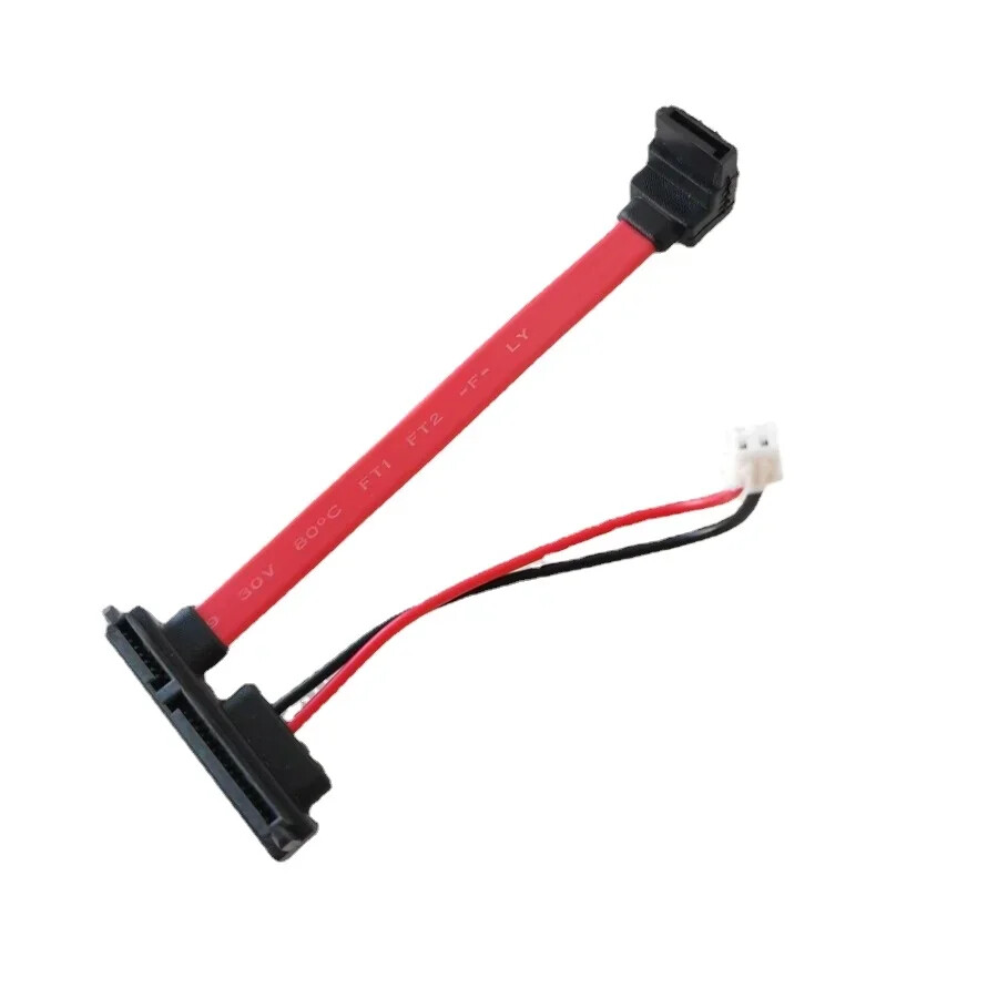 XH 2.54mm 2P SATA Hard Drive Power Adapter Cable Right Angled 22P 7+15Pin 10cm