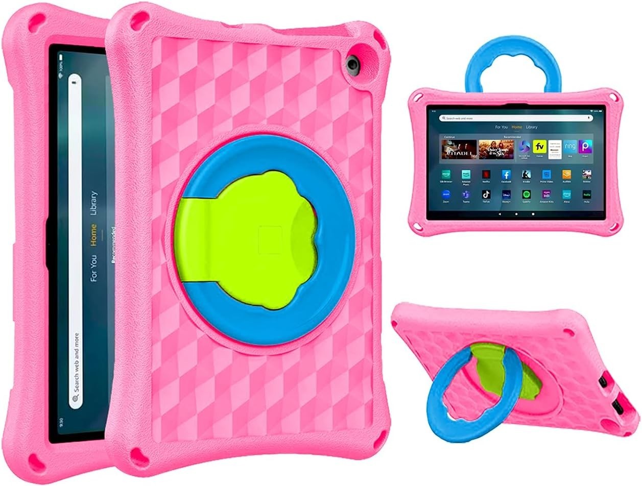 Case for Fire HD 10 Tablet (13th Generation, 2023), Lightweight Shockproof Handl