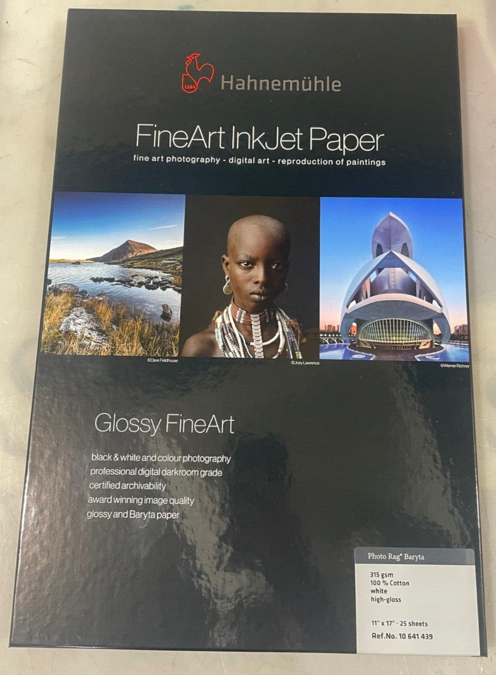 Hahnemuhle Photo Rag Baryta, 315gsm, 11"x17", 25 Sheets, Fine Art Inkjet Paper