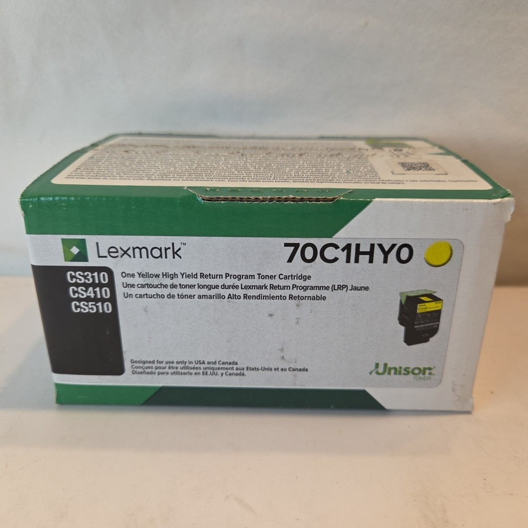 NEW GENUINE - LEXMARK 70C1HY0 High Yield YELLOW TONER - 701HY - SEALED BOX
