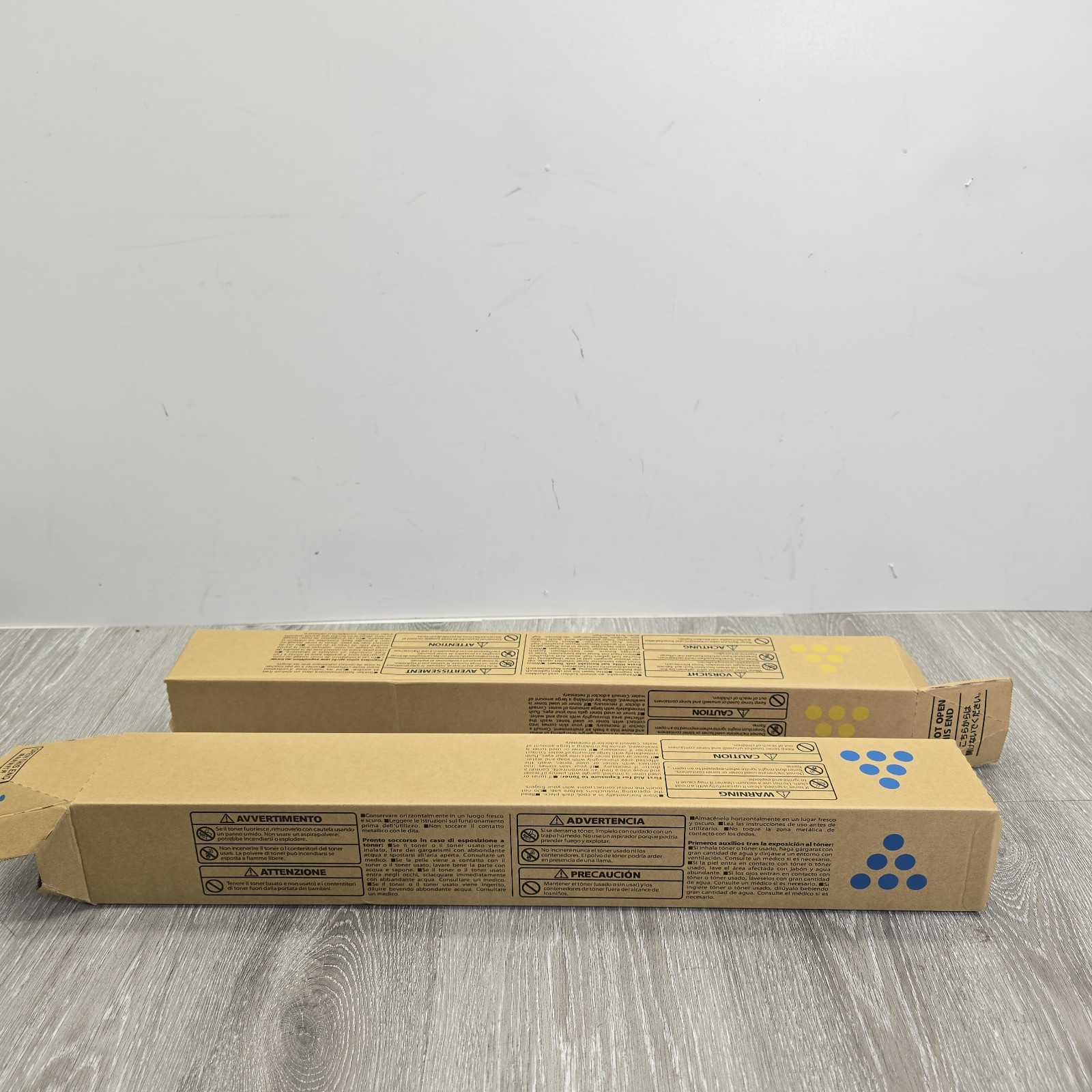 Lot of 2 Compatible Toner Cartridges Cyan & Yellow for Ricoh IM C2010 C2510