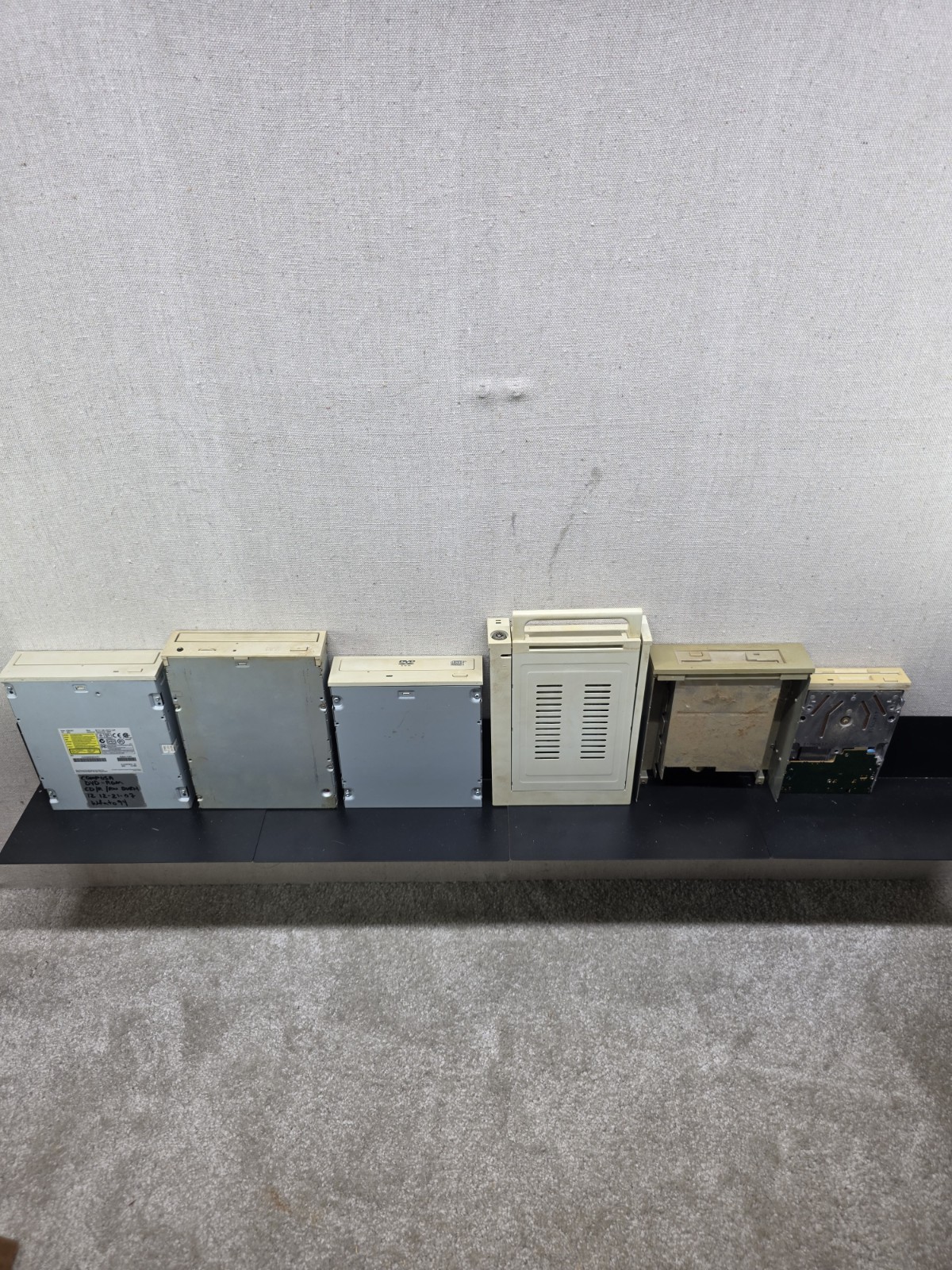 Vintage PC Drive Lot of 6 IDE Mitsumi CD-ROM TEAC Panasonic Floppy Mobile Rack