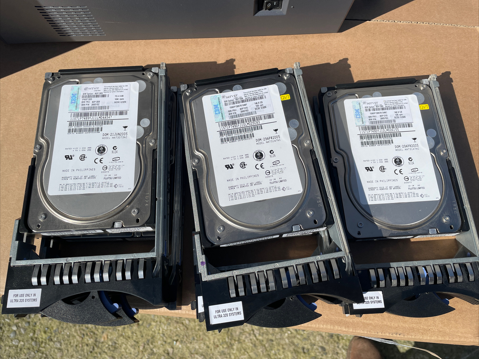 5x IBM 90P1310 HDD 146GB U320 10K 90P1306 26K5153 CA06350-B25900BA ULTRA 25R4100