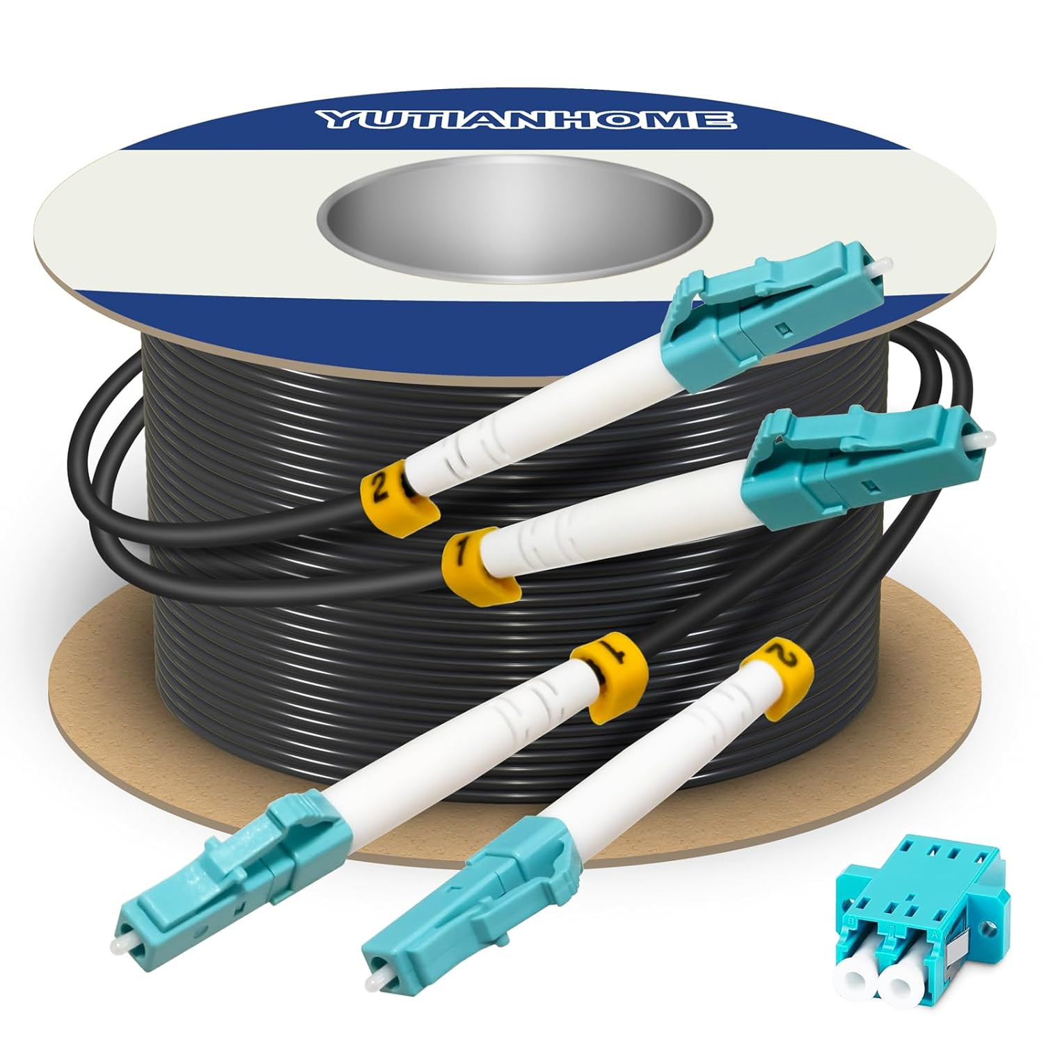 150 Meters Armored Fiber Patch Cable OM3, LC to LC Fiber Optic Cable Cord 10Gb/G