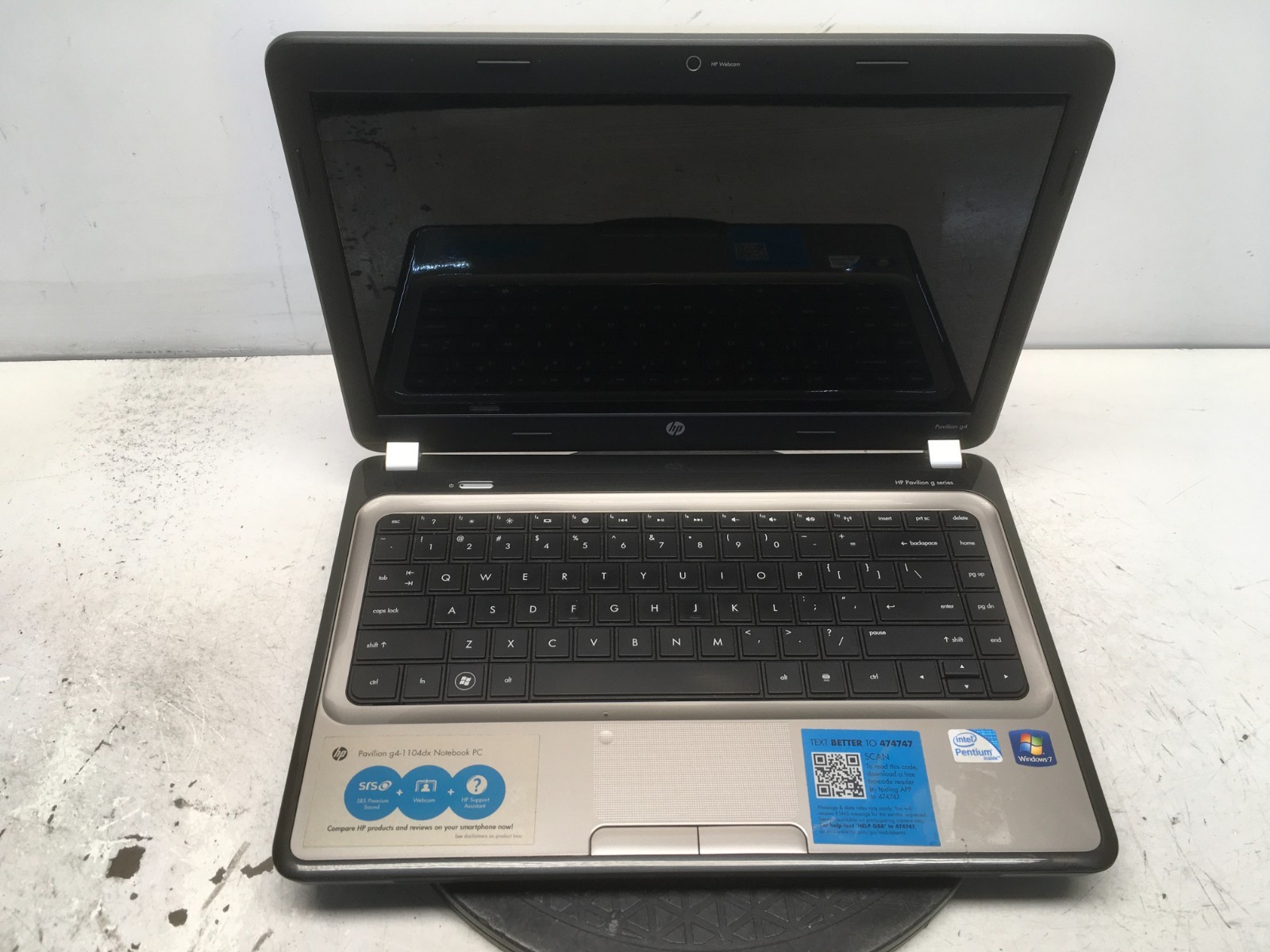 HP Pavilion G4-1104DX Intel Pentium B940 2GHz 4 GB NO HDD No Batt