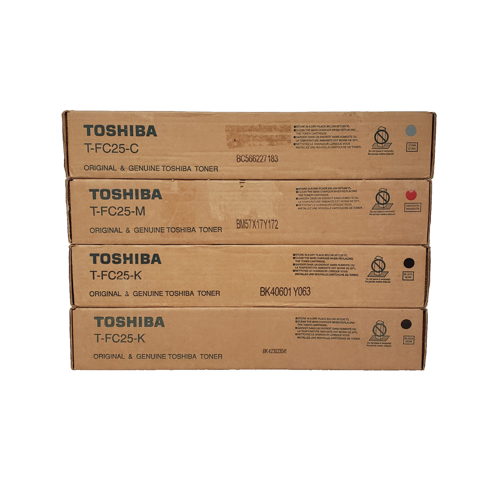Toshiba T-FC25-C T-FC25-M T-FC25-K Toner 4-Pack E-Studio 2040C 2540C 3040C 3540C