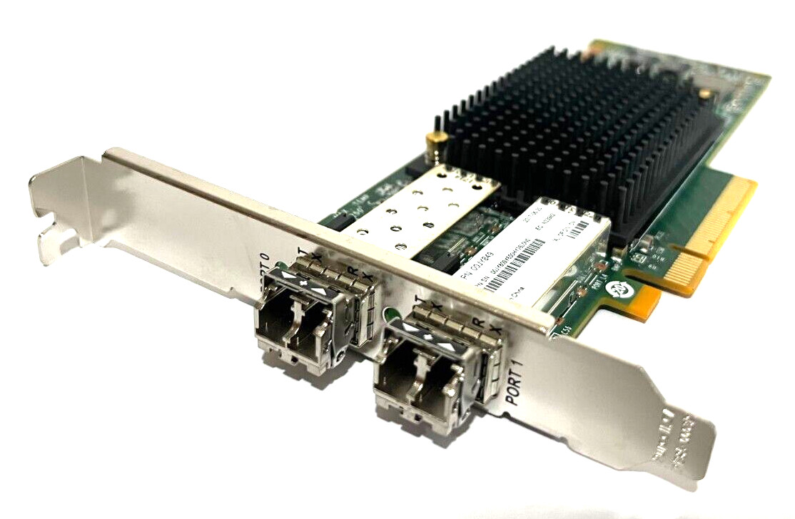 EMULEX LPE16002 16Gb Fiber Channel Dual Port HBA w/ 2x 16G SFPs LENOVO 00JY849