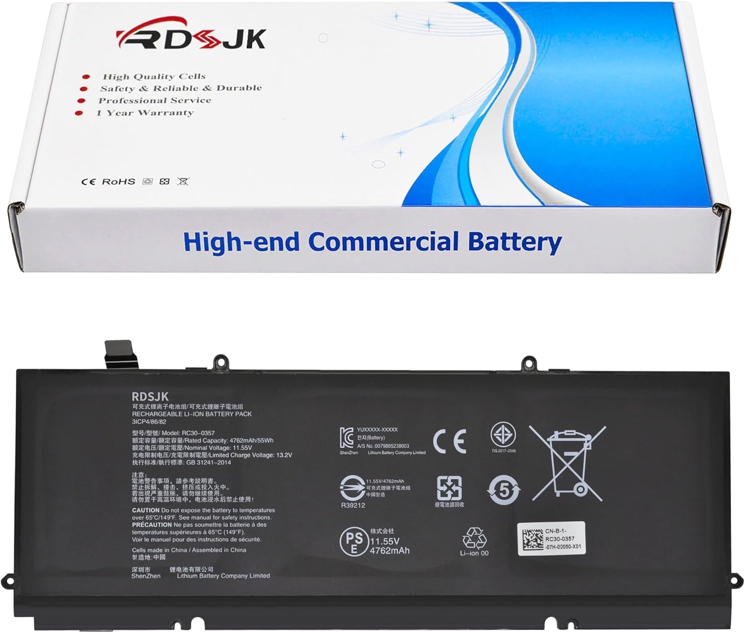 RC30 0357 Laptop Battery for Razer Book 13 FHD UHD Touch 2020 Book 13 Core i7