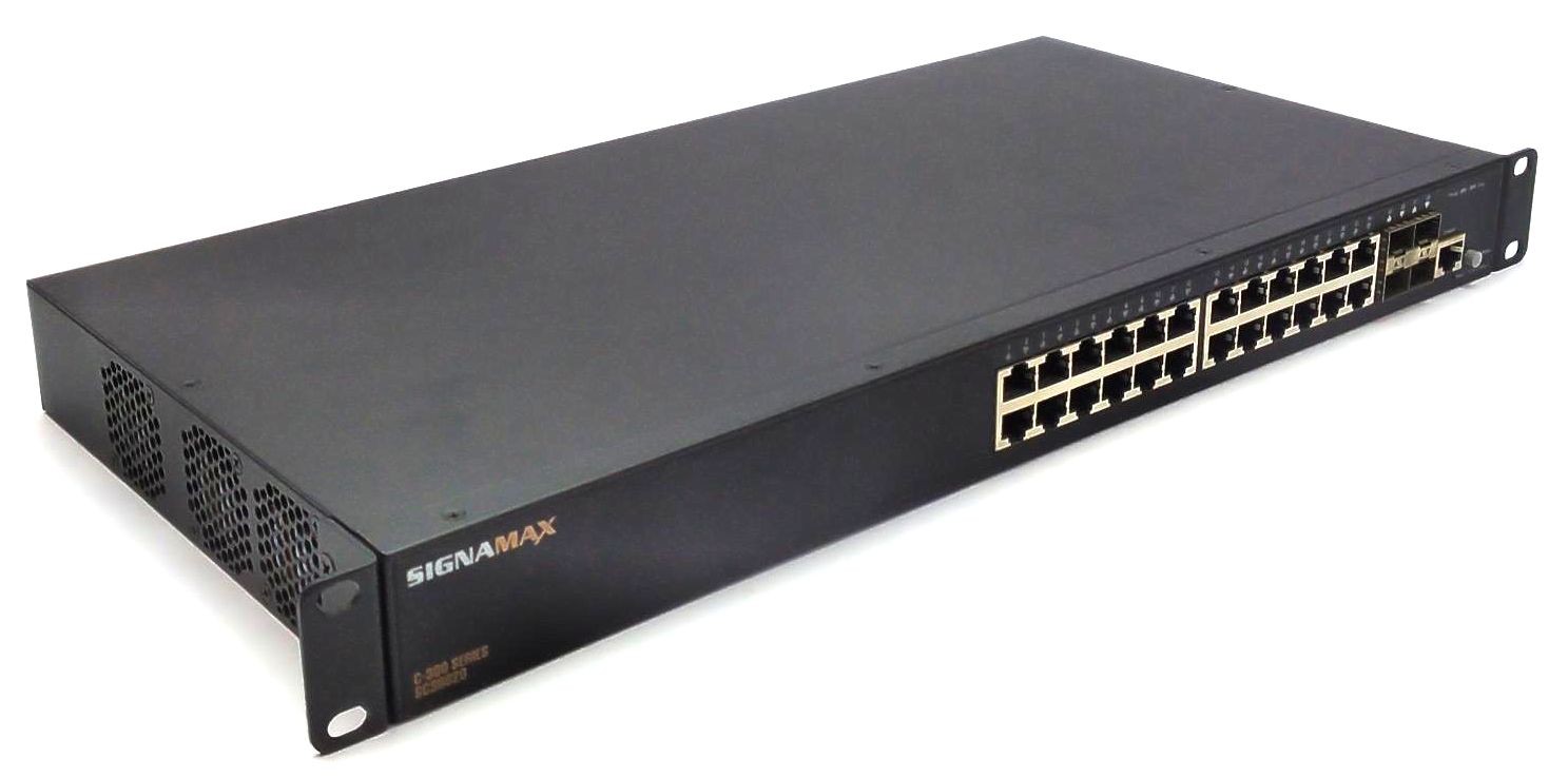 Signamax C-300 Ethernet Switch Managed 24 Port Gigabit PoE+ Full Power SC30020