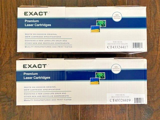 New Replaces OKI Cyan & Yellow C6100 C6150 C5550n