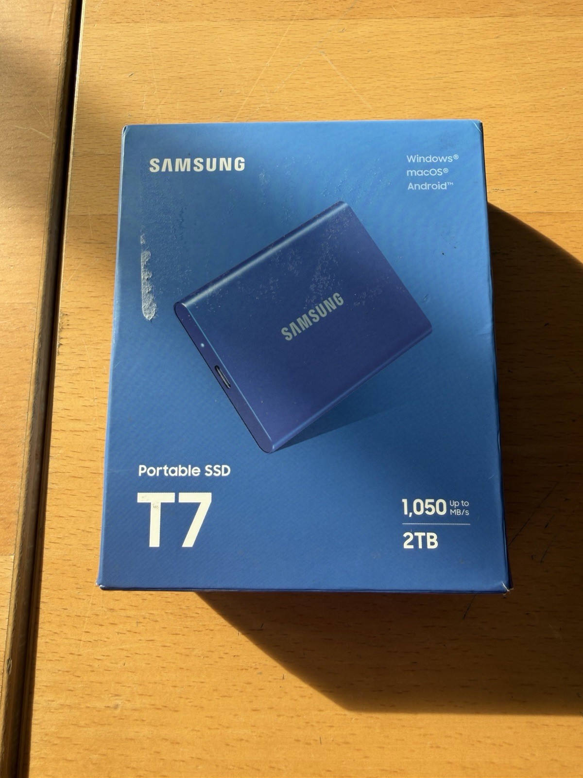 Samsung T7 2TB USB 3.2 Portable Solid State Drive - Blue (New open box)