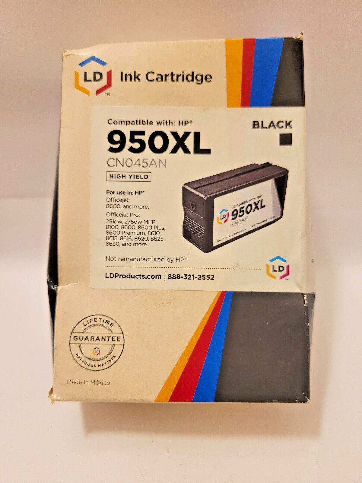 LD Brand 6x Black 1x Yellow 1x Magenta Ink Cartridges HP 950XL 951XL Remanned