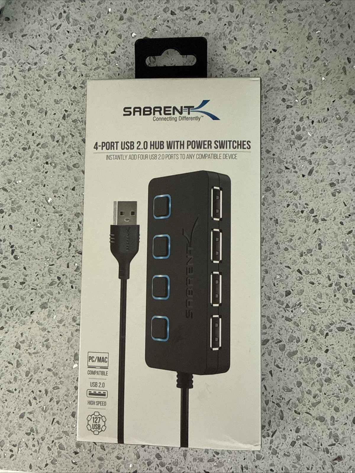 Sabrent 4 Port USB 3.0 Hub with Individual Power Switches HB UM43 NEW 
