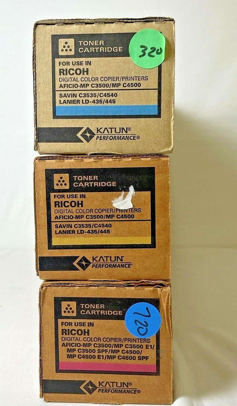 3Pk Katun Ricoh C3500 (888607) MYC Toner for Ricoh Aficio MP C3500 C4500 C3500E1
