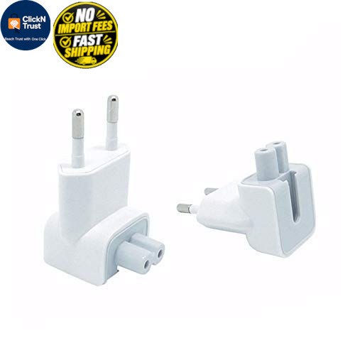 VizGiz 2 Pack US to Europe Plug Converter Travel Charger Adapter Wall White