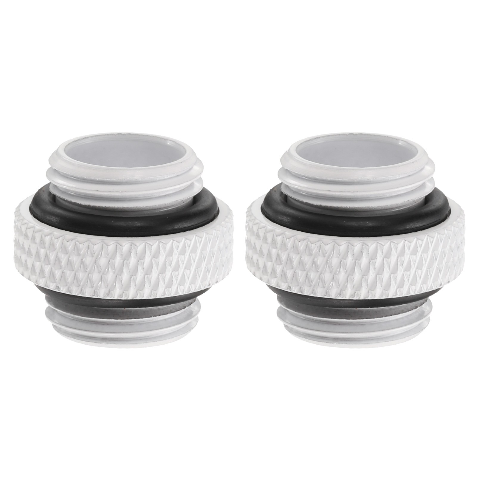 2pcs Water Cooling Adapter G1/4" Male to Male Mini Extender Fitting White