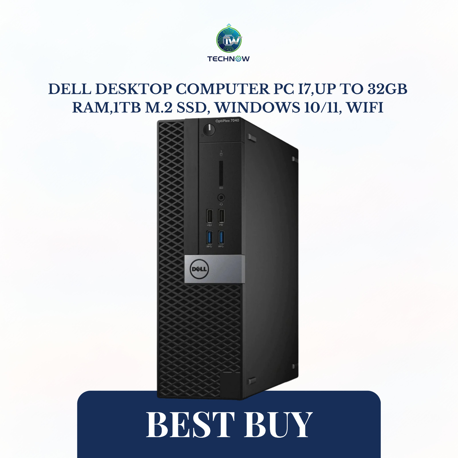 DELL Desktop Computer PC i7,up to 32GB RAM,1TB m.2 SSD, Windows 10/11, WiFi